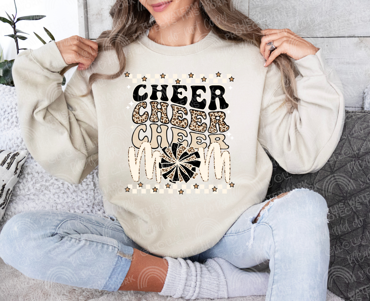Cheer Mom Leopard DTF Transfer