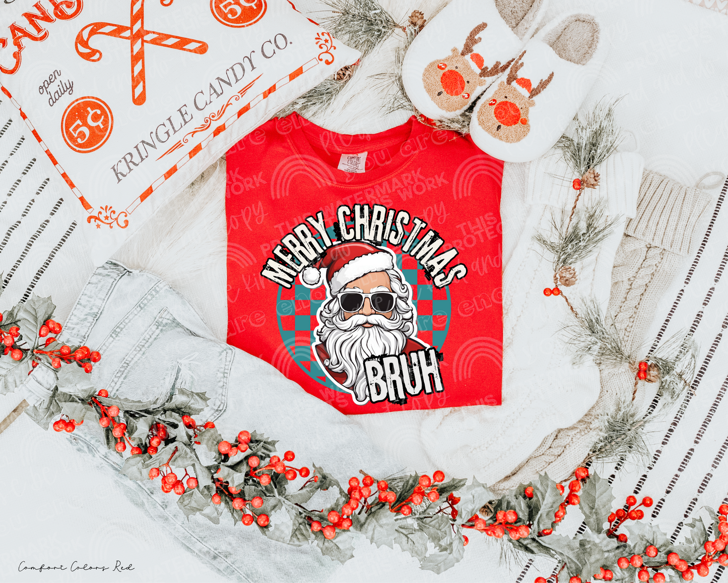 Merry & Christmas Bruh DTF Transfer
