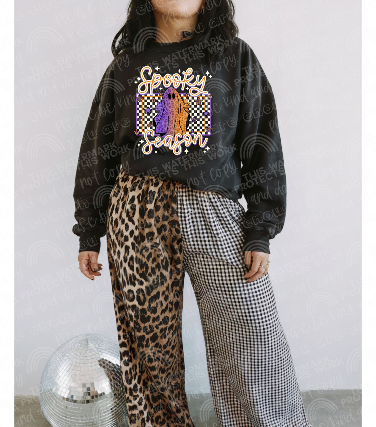 Spooky Season Checkered DTF Transfer