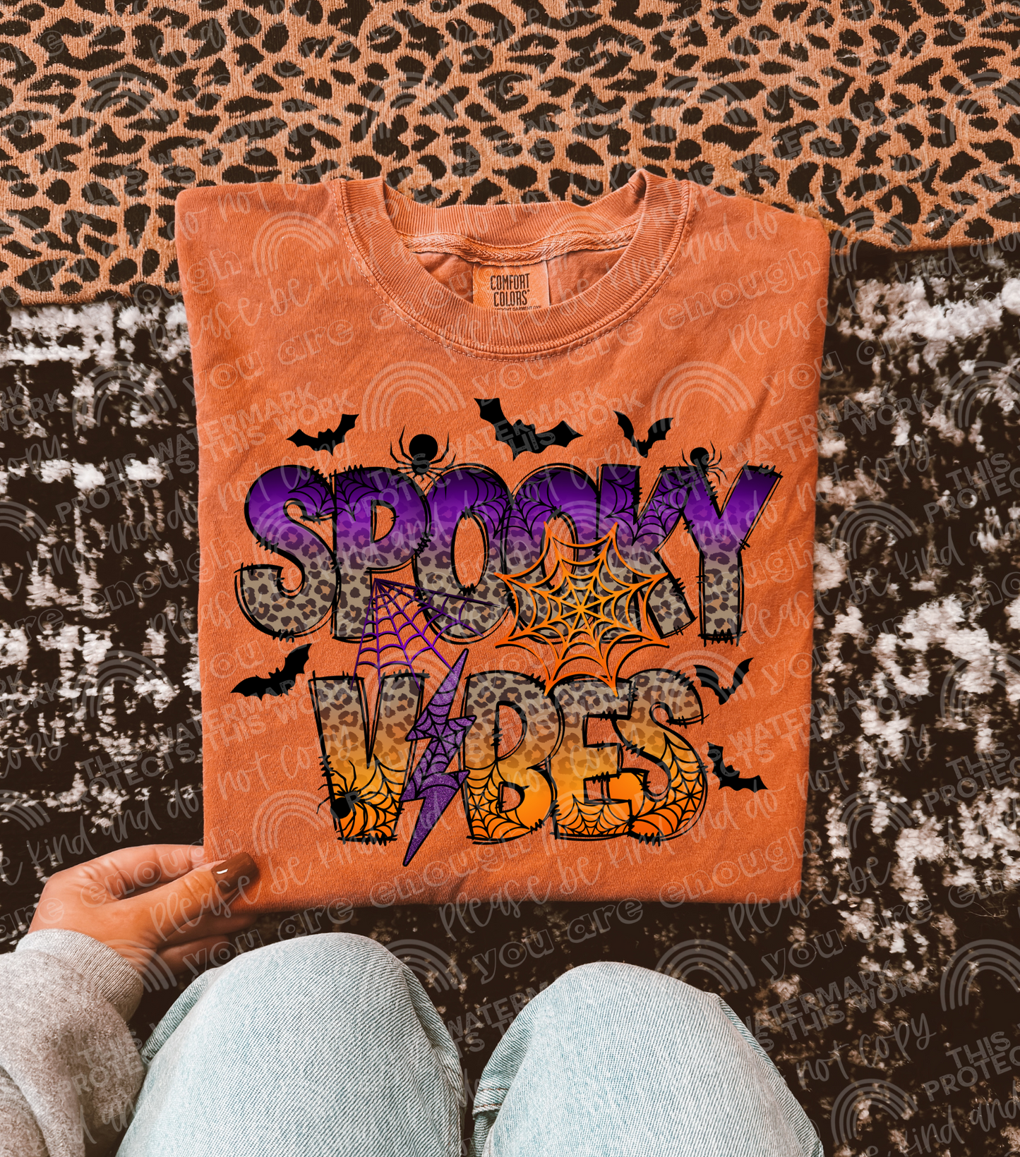 Spooky Vibes Spiderwebs DTF Transfer