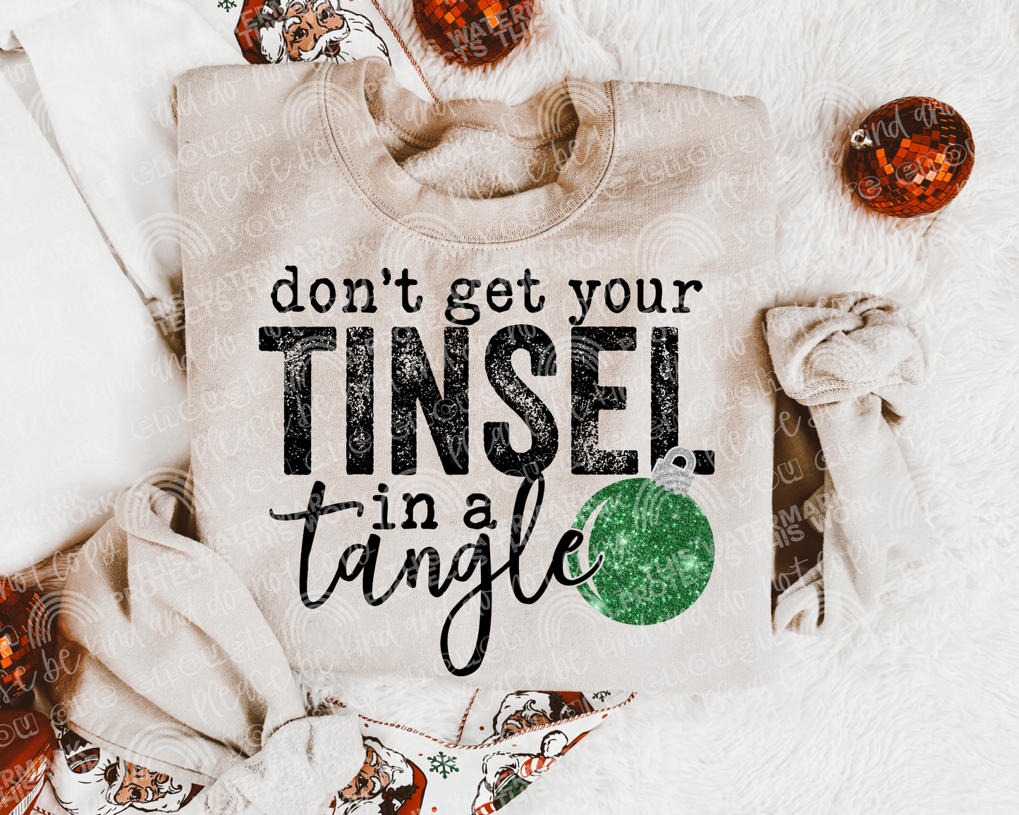 Tinsel In A Tangle DTF Transfer