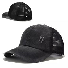Load image into Gallery viewer, Distressed Baseball Cap (Black) | This Girls Vinyl Shop
