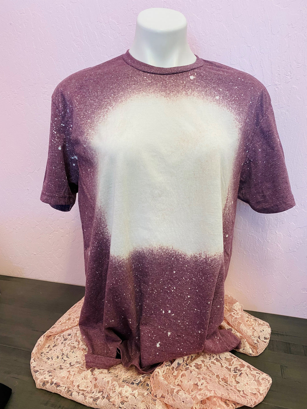 Heather Maroon Bleached Shirts