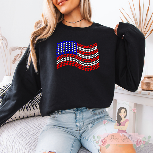 American Flag Spangle Transfer