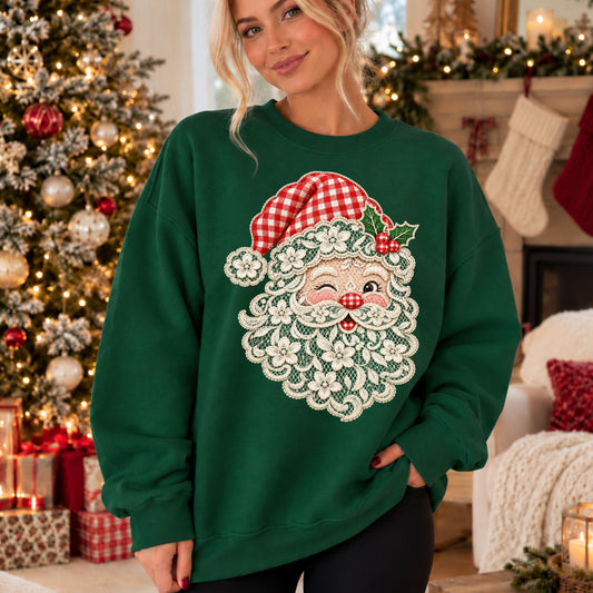 Santa Believe Big Back Crewneck