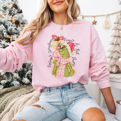 Merry Christmas Big Back-1 Crewneck