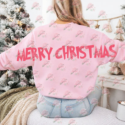 Merry Christmas Big Back-1 Crewneck