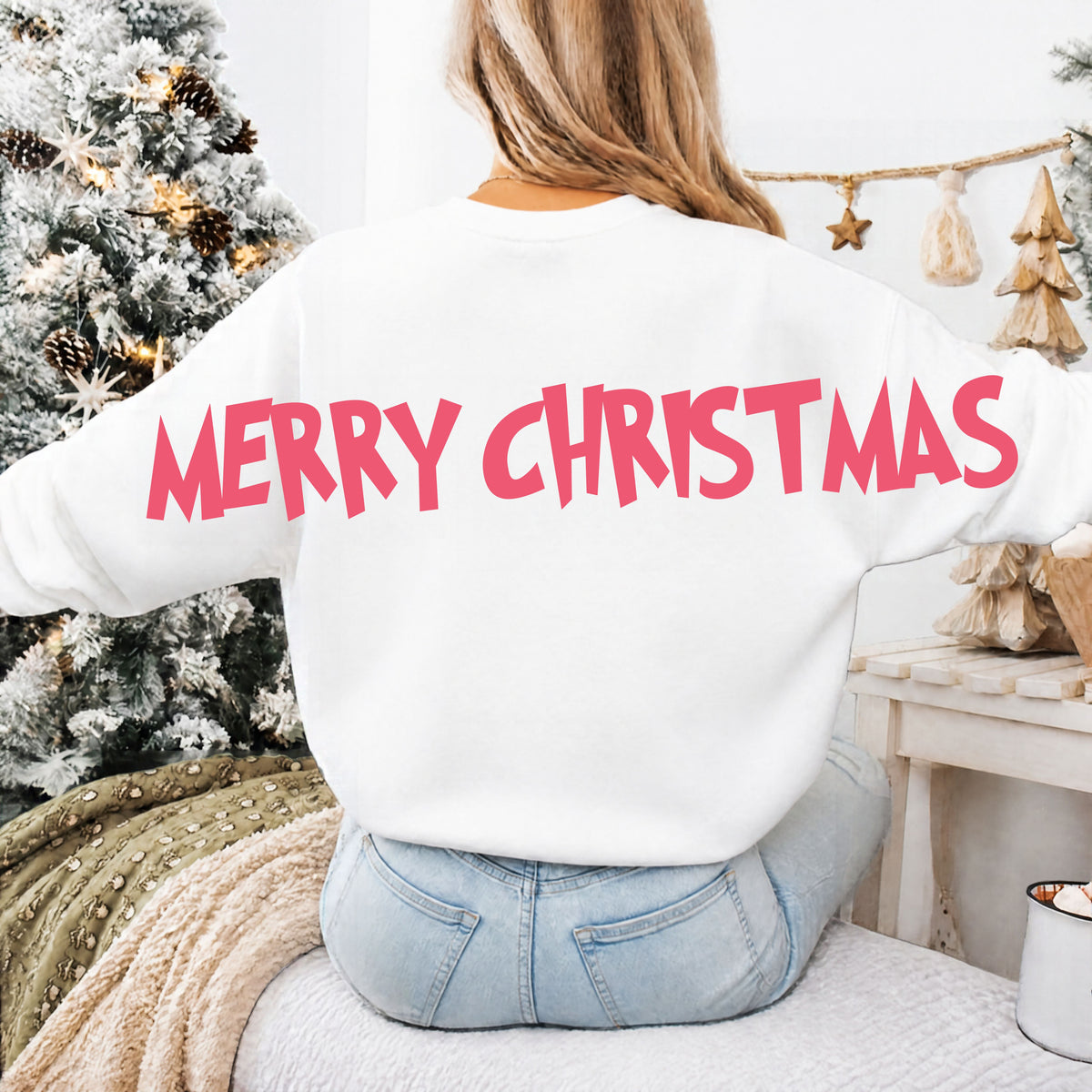 Merry Christmas Big Back-1 Crewneck