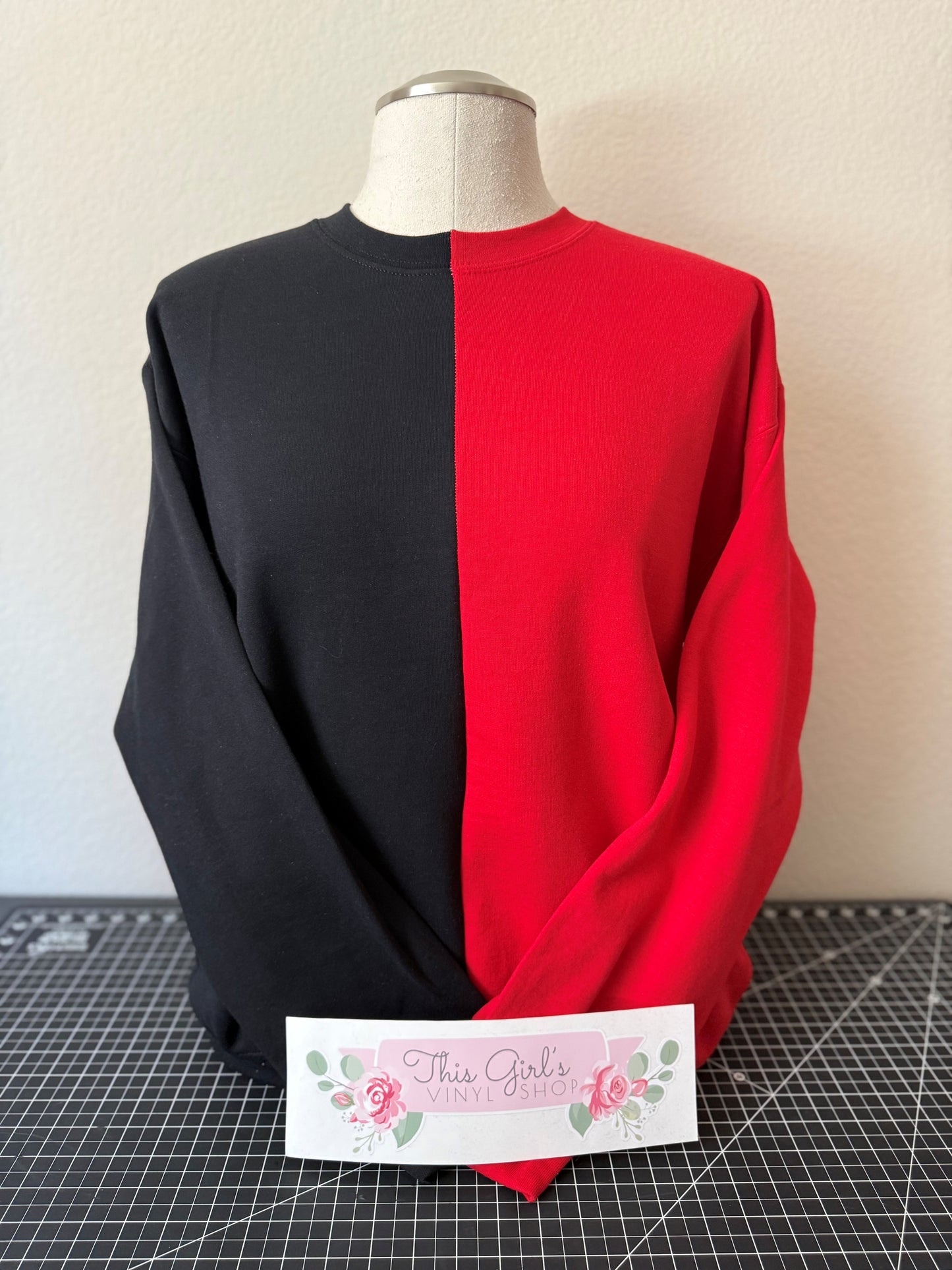 Split Colored- Two Tone Crewnecks (Lead Time 7-10 Days)
