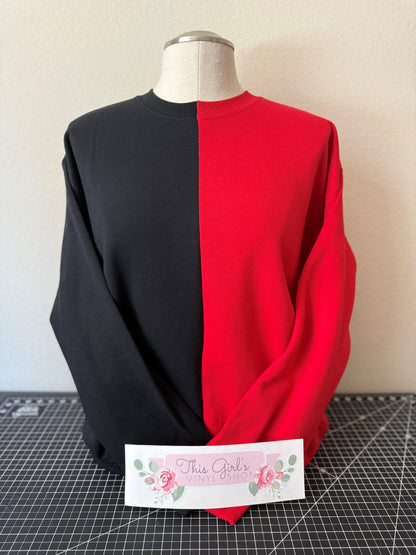Split Colored- Two Tone Crewnecks (Lead Time 7-10 Days)