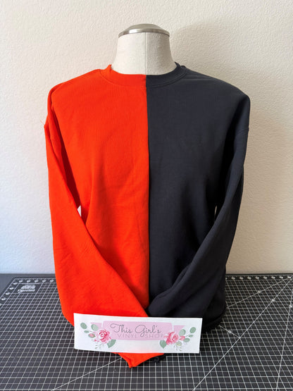 Split Colored- Two Tone Crewnecks (Lead Time 7-10 Days)
