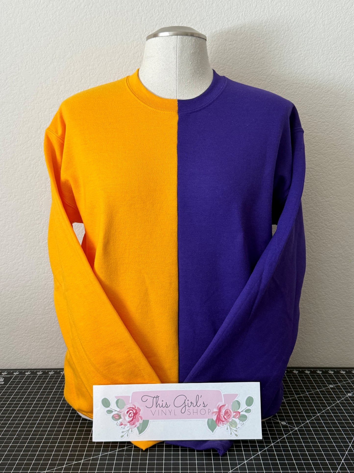 Split Colored- Two Tone Crewnecks (Lead Time 7-10 Days)