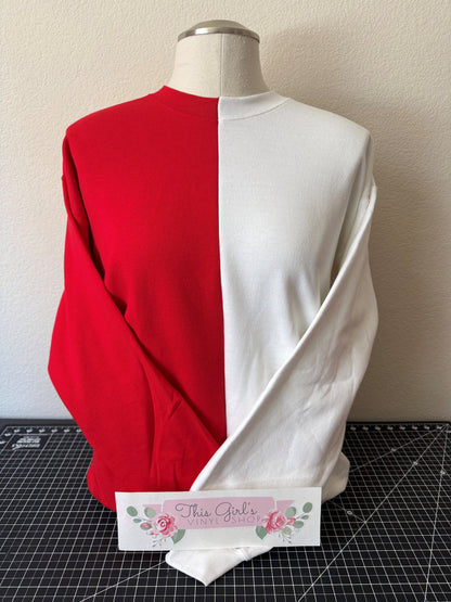 Split Colored- Two Tone Crewnecks (Lead Time 7-10 Days)