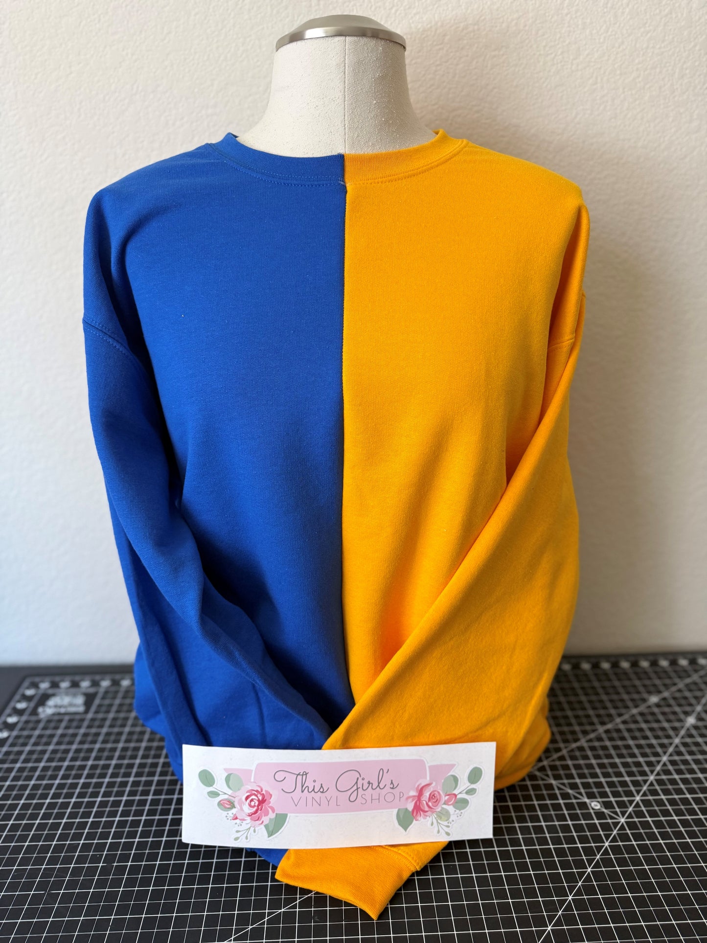 Split Colored- Two Tone Crewnecks (Lead Time 7-10 Days)
