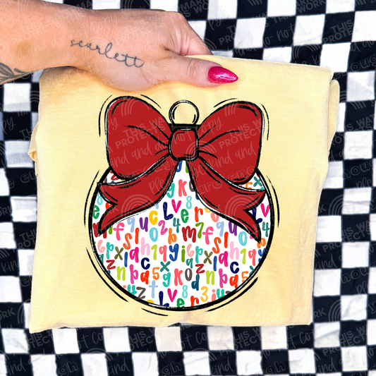 Alphabet Ornament DTF Transfer