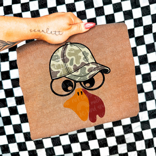 Camo Turkey Face DTF Transfer