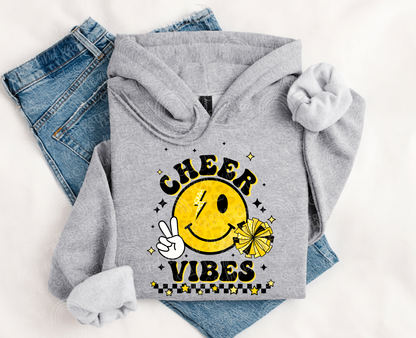 Cheer Vibes Smiley DTF Transfer