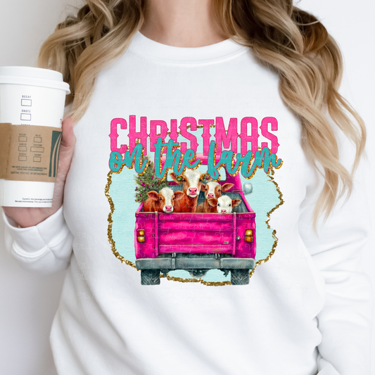 Christmas On The Farm DTF Transfer