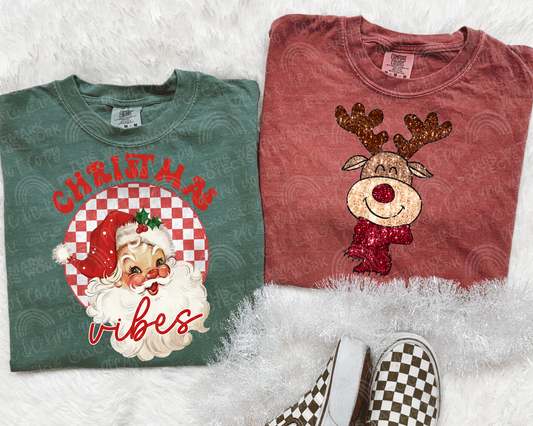 Reindeer Faux Sequin DTF Transfer