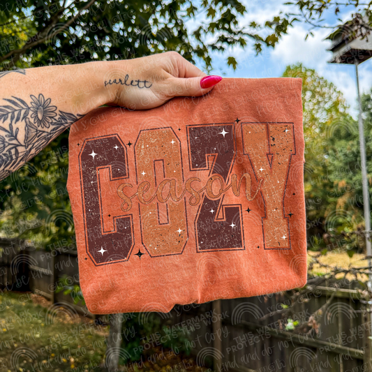 Cozy Season Distressed DTF Transfer