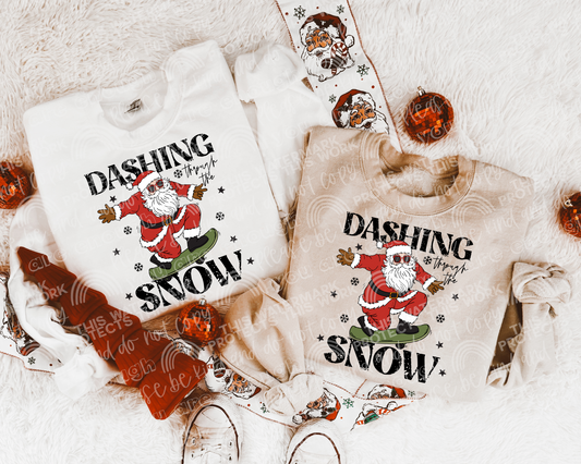 Dashing Through The Snow DTF Transfer