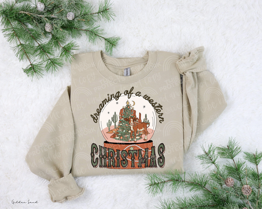 Dreaming Of A Western Christmas DTF Transfer
