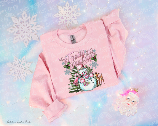 Frosty Snow Scene DTF Transfer