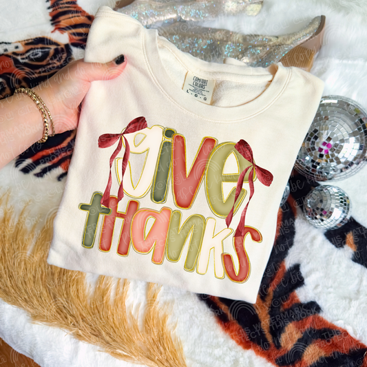 Give Thanks DTF Transfer