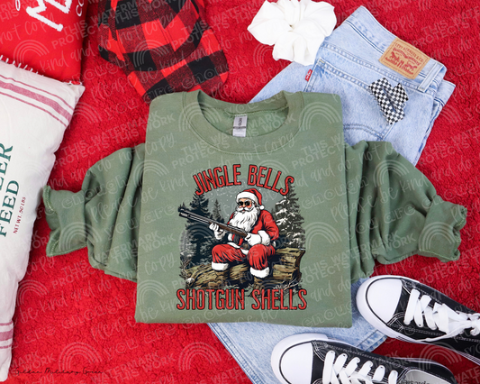 Jingle Bells Shotgun Shells DTF Transfer