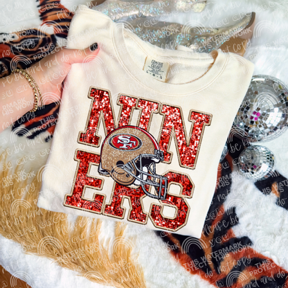 Faux Sequin Football DTF Transfer