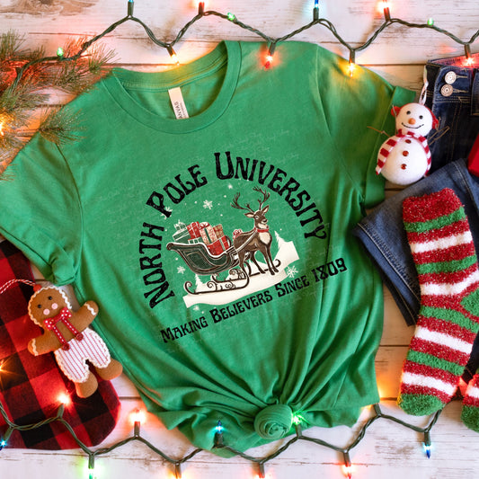 North Pole University DTF Transfer