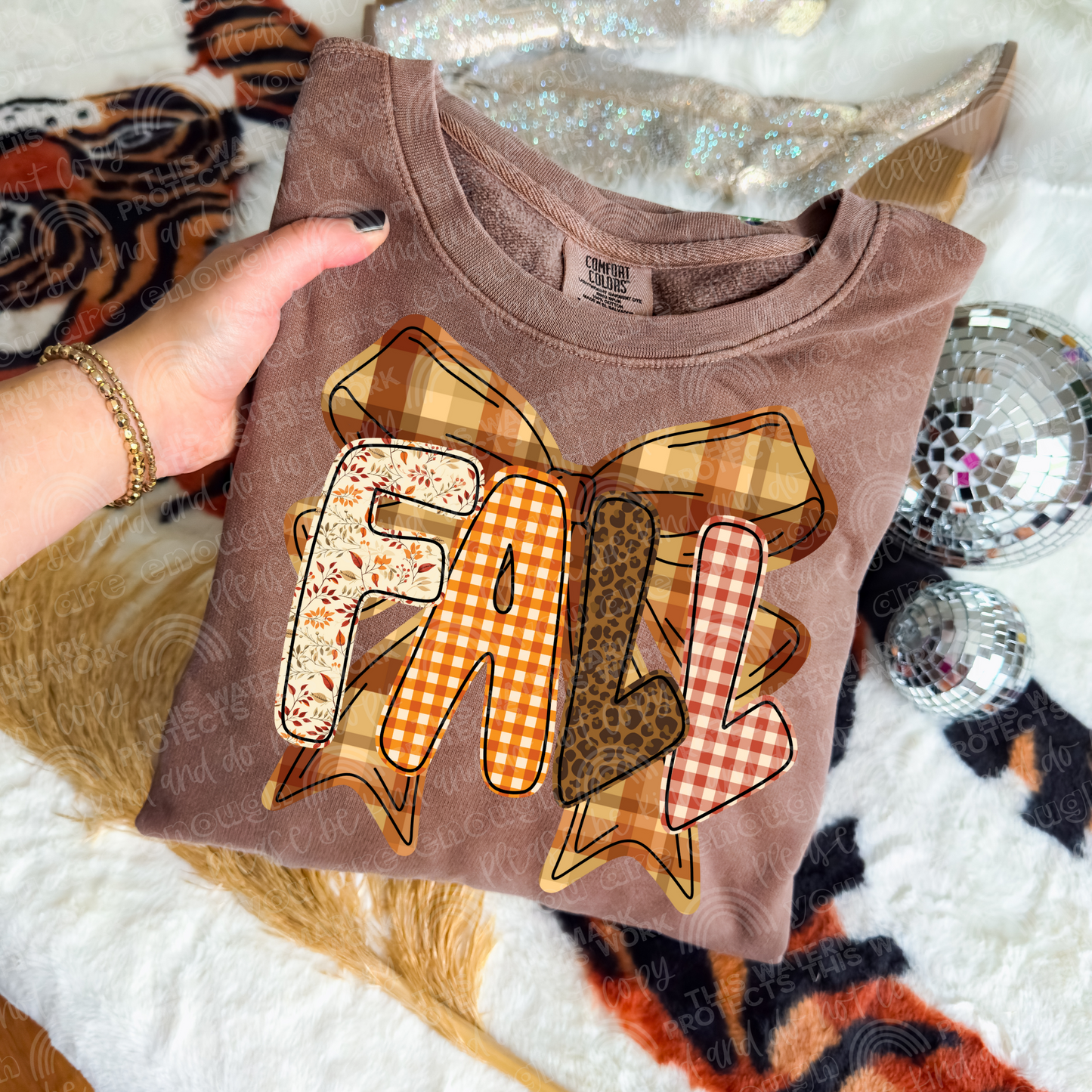 Plaid Fall Bow DTF Transfer