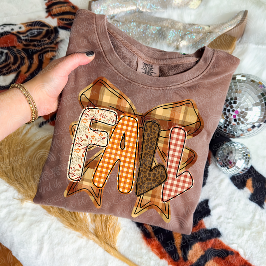 Plaid Fall Bow DTF Transfer