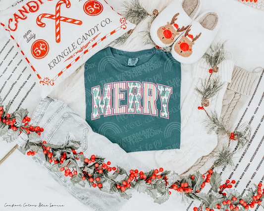 Preppy Merry DTF Transfer