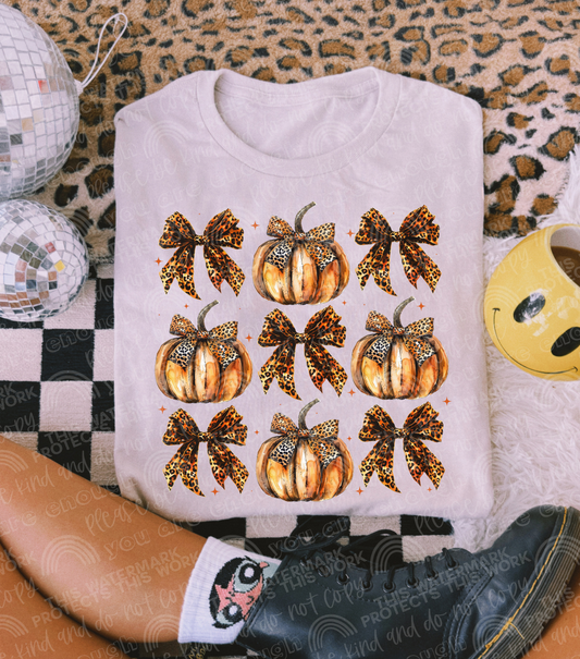 Pumpkin Bows DTF Transfer