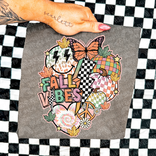 Retro Fall Vibes Collage DTF Transfer