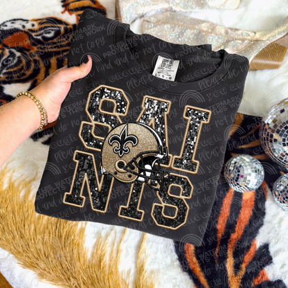 Faux Sequin Football DTF Transfer