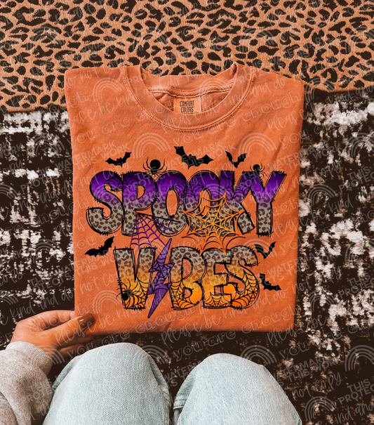 Spooky Vibes Spiderwebs DTF Transfer
