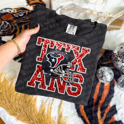 Faux Sequin Football DTF Transfer