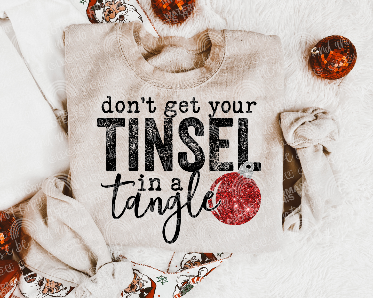 Tinsel In A Tangle DTF Transfer