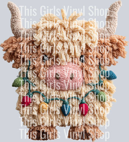 Christmas Highland Cow