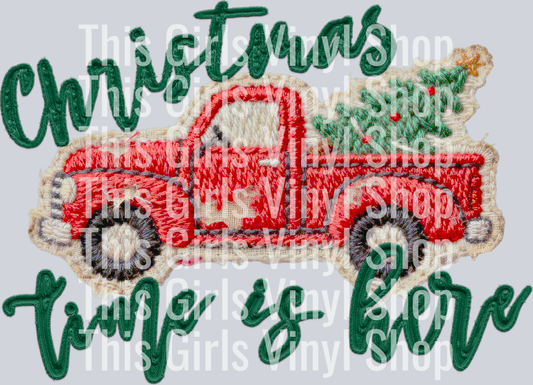 christmas time is here vintage truck hwds