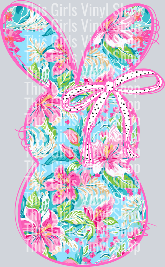 preppy bunny outline