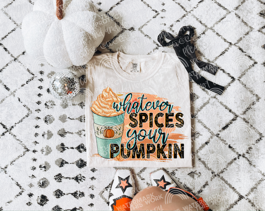 Whatever Spices Your Pumpkin Autumn DTF Transfer