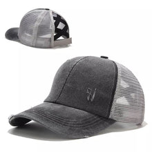 Load image into Gallery viewer, Distressed Baseball Cap (Dark Grey) | This Girls Vinyl Shop
