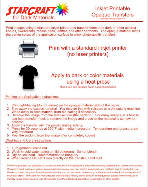 StarCraft Inkjet Printable (Dark Materials) | This Girls Vinyl Shop