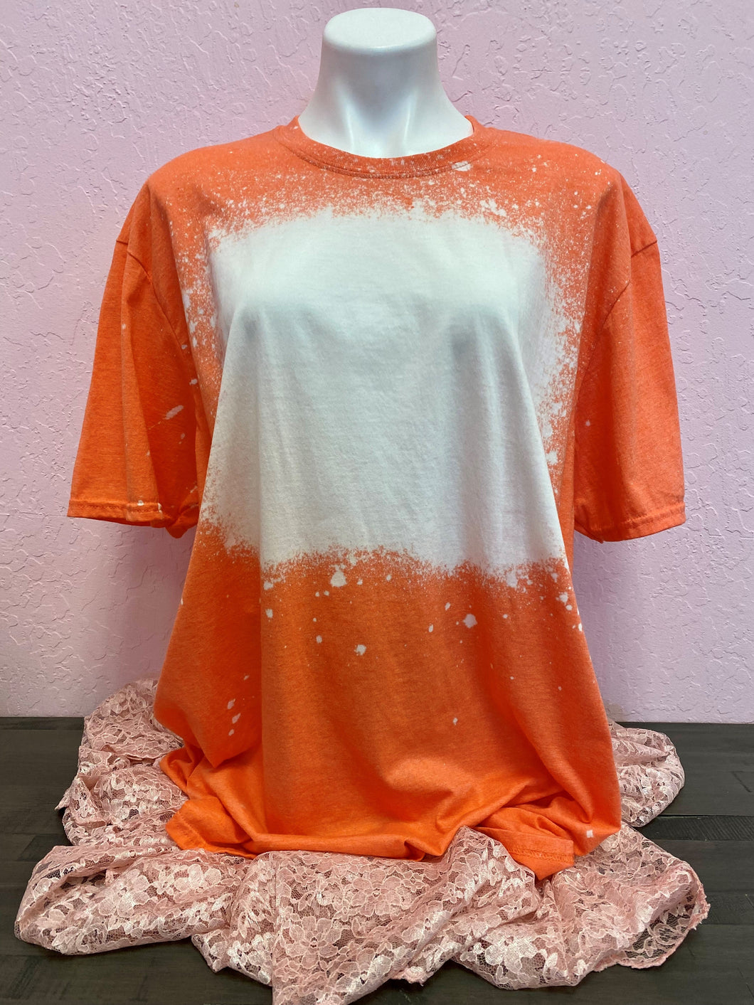 Heather Orange Bleached Shirts