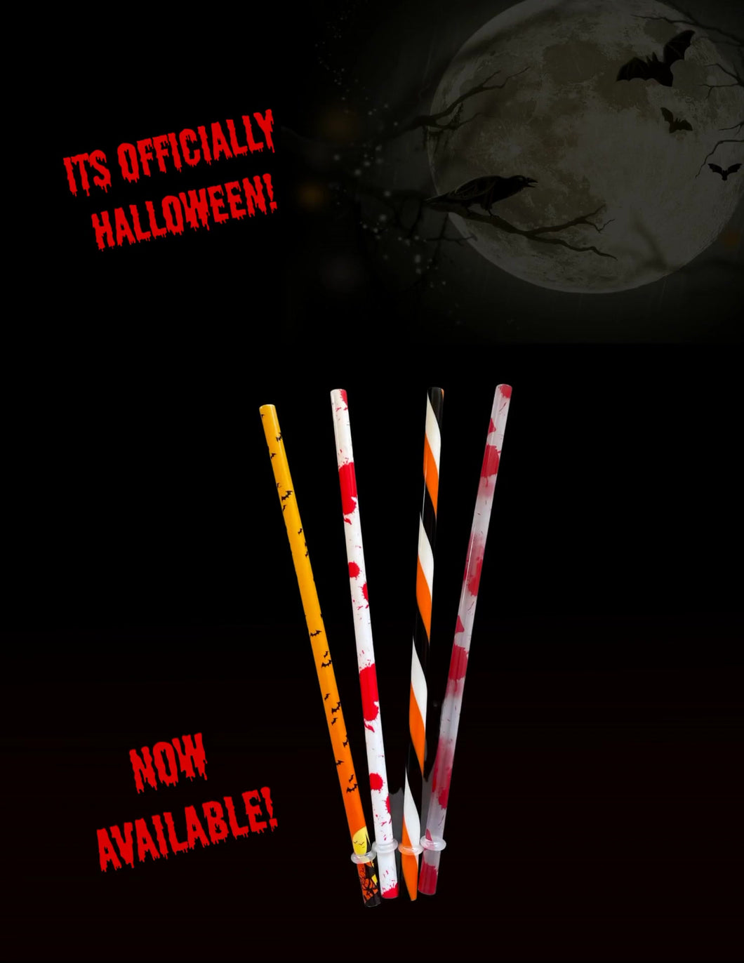 Halloween Straws Plastic Reusable Straw With Straw Cleaning Brush For  Halloween Party Family Supply, (halloween Color) - Temu